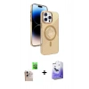 MARSİLYAN™- iPhone 16 Pro Max Kılıf Nova Modern Prime - Siyah Bilvis 5in1 5D Magic Hayalet Cam Ekran Koruyucu + Raze Metal Kamera Lens - NLGY