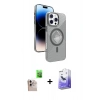 MARSİLYAN™- iPhone 16 Pro Max Kılıf Nova Modern Prime - Siyah Bilvis 5in1 5D Magic Hayalet Cam Ekran Koruyucu + Raze Metal Kamera Lens - NLGY