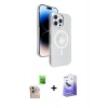 MARSİLYAN™- iPhone 16 Pro Max Kılıf Nova Modern Prime - Siyah Bilvis 5in1 5D Magic Hayalet Cam Ekran Koruyucu + Raze Metal Kamera Lens - NLGY