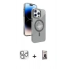 MARSİLYAN™- iPhone 16 Pro Max Kılıf Nova Modern Prime - Siyah Bilvis Hayalet Cam Ekran Koruyucu + Pers Alüminyum Kamera Lens - GS