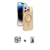 MARSİLYAN™- iPhone 16 Pro Max Kılıf Nova Modern Prime - Siyah Bilvis Hayalet Cam Ekran Koruyucu + Pers Alüminyum Kamera Lens - GI