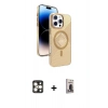 MARSİLYAN™- iPhone 16 Pro Max Kılıf Nova Modern Prime - Siyah Bilvis Hayalet Cam Ekran Koruyucu + PVD Metal Kamera Lens - GD