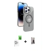 MARSİLYAN™- iPhone 16 Pro Max Kılıf Nova Modern Prime - Siyah Bilvis Hayalet Cam Ekran Koruyucu + Raze Metal Kamera Lens - BZ
