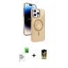 MARSİLYAN™- iPhone 16 Pro Max Kılıf Nova Modern Prime - Siyah Buffer Cam Ekran Koruyucu + Beyaz Raze Metal Kamera Lens