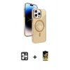 MARSİLYAN™- iPhone 16 Pro Max Kılıf Nova Modern Prime - Siyah Buffer Cam Ekran Koruyucu + PVD Metal Kamera Lens - GD