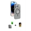 MARSİLYAN™- iPhone 16 Pro Max Kılıf Nova Modern Prime - Siyah Buffer Cam Ekran Koruyucu + Siyah Raze Metal Kamera Lens