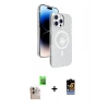 MARSİLYAN™- iPhone 16 Pro Max Kılıf Nova Modern Prime - Siyah Buffer Hayalet Cam Ekran Koruyucu + Natural Grey Raze Metal Kamera Lens