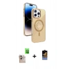 MARSİLYAN™- iPhone 16 Pro Max Kılıf Nova Modern Prime - Siyah Buffer Hayalet Cam Ekran Koruyucu + Natural Grey Raze Metal Kamera Lens