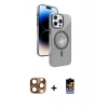 MARSİLYAN™- iPhone 16 Pro Max Kılıf Nova Modern Prime - Siyah Buffer Hayalet Cam Ekran Koruyucu + Pers Alüminyum Kamera Lens - CLTM
