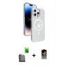 MARSİLYAN™- iPhone 16 Pro Max Kılıf Nova Modern Prime - Siyah Buffer Hayalet Cam Ekran Koruyucu + Raze Metal Kamera Lens - SH
