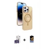 MARSİLYAN™- iPhone 16 Pro Max Kılıf Nova Modern Prime - Siyah Buffer Hayalet Cam Ekran Koruyucu + Titanyum Gri Bilvis Titan Kamera Lens