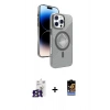 MARSİLYAN™- iPhone 16 Pro Max Kılıf Nova Modern Prime - Siyah Buffer Hayalet Cam Ekran Koruyucu + Titanyum Gri Bilvis Titan Kamera Lens