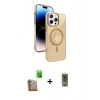 MARSİLYAN™- iPhone 16 Pro Max Kılıf Nova Modern Prime - Siyah Joko Magic 5D Hayalet Cam + Çöl Titanyum Raze Metal Kamera Lens