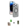 MARSİLYAN™- iPhone 16 Pro Max Kılıf Nova Modern Prime - Siyah Joko Magic 5D Hayalet Cam + Çöl Titanyum Raze Metal Kamera Lens