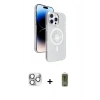 MARSİLYAN™- iPhone 16 Pro Max Kılıf Nova Modern Prime - Siyah Joko Magic 5D Hayalet Cam + Pers Alüminyum Kamera Lens - GS