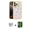 MARSİLYAN™- iPhone 16 Pro Max Kılıf Odak Prime - Şeffaf 360 Full Body Arka Koruyucu + Pers Alüminyum Kamera Lens - GS