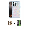 MARSİLYAN™- iPhone 16 Pro Max Kılıf Odak Prime - Şeffaf 360 Full Body Arka Koruyucu + Pers Alüminyum Kamera Lens - CLTM