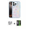 MARSİLYAN™- iPhone 16 Pro Max Kılıf Odak Prime - Şeffaf 360 Full Body Arka Koruyucu + Pers Alüminyum Kamera Lens - GS