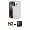 MARSİLYAN™- iPhone 16 Pro Max Kılıf Odak Prime - Şeffaf 360 Full Body Arka Koruyucu + Pers Alüminyum Kamera Lens - CLTM