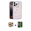 MARSİLYAN™- iPhone 16 Pro Max Kılıf Odak Prime - Şeffaf 360 Full Body Arka Koruyucu + Pers Alüminyum Kamera Lens - CLTM