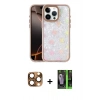 MARSİLYAN™- iPhone 16 Pro Max Kılıf Odak Prime - Şeffaf 360 Full Body Arka Koruyucu + Pers Alüminyum Kamera Lens - CLTM