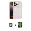 MARSİLYAN™- iPhone 16 Pro Max Kılıf Odak Prime - Şeffaf 360 Full Body Arka Koruyucu + PVD Metal Kamera Lens - GD