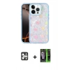 MARSİLYAN™- iPhone 16 Pro Max Kılıf Odak Prime - Şeffaf 360 Full Body Arka Koruyucu + PVD Metal Kamera Lens - GS