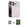MARSİLYAN™- iPhone 16 Pro Max Kılıf Odak Prime - Şeffaf 360 Full Body Arka Koruyucu + PVD Metal Kamera Lens - GS