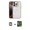 MARSİLYAN™- iPhone 16 Pro Max Kılıf Odak Prime - Şeffaf 360 Full Body Arka Koruyucu + PVD Metal Kamera Lens - GS