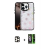 MARSİLYAN™- iPhone 16 Pro Max Kılıf Odak Prime - Şeffaf 360 Full Body Arka Koruyucu + PVD Metal Kamera Lens - GD