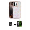 MARSİLYAN™- iPhone 16 Pro Max Kılıf Odak Prime - Şeffaf 360 Full Body Arka Koruyucu + PVD Metal Kamera Lens - SH