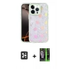 MARSİLYAN™- iPhone 16 Pro Max Kılıf Odak Prime - Şeffaf 360 Full Body Arka Koruyucu + PVD Metal Kamera Lens - SH