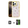 MARSİLYAN™- iPhone 16 Pro Max Kılıf Odak Prime - Şeffaf 360 Full Body Arka Koruyucu + PVD Metal Kamera Lens - SH