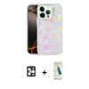 MARSİLYAN™- iPhone 16 Pro Max Kılıf Odak Prime - Şeffaf Pasifik Cam Ekran Koruyucu + PVD Metal Kamera Lens - GD