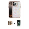 MARSİLYAN™- iPhone 16 Pro Max Kılıf Odak Prime - Siyah 360 Mat Full Body Arka Koruyucu + Çöl Titanyum Pers Alüminyum Kamera Lens