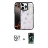 MARSİLYAN™- iPhone 16 Pro Max Kılıf Odak Prime - Siyah 360 Mat Full Body Arka Koruyucu + Pers Alüminyum Kamera Lens - GS