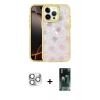 MARSİLYAN™- iPhone 16 Pro Max Kılıf Odak Prime - Siyah 360 Mat Full Body Arka Koruyucu + Pers Alüminyum Kamera Lens - GS