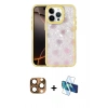 MARSİLYAN™- iPhone 16 Pro Max Kılıf Odak Prime - Siyah 3D Antistatik Cam Ekran Koruyucu + Pers Alüminyum Kamera Lens - CLTM