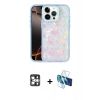 MARSİLYAN™- iPhone 16 Pro Max Kılıf Odak Prime - Siyah 3D Antistatik Cam Ekran Koruyucu + PVD Metal Kamera Lens - GS