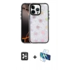MARSİLYAN™- iPhone 16 Pro Max Kılıf Odak Prime - Siyah 3D Antistatik Cam Ekran Koruyucu + PVD Metal Kamera Lens - SH