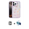 MARSİLYAN™- iPhone 16 Pro Max Kılıf Odak Prime - Siyah 3D Antistatik Cam Ekran Koruyucu + PVD Metal Kamera Lens - GS