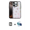 MARSİLYAN™- iPhone 16 Pro Max Kılıf Odak Prime - Siyah 3D Antistatik Cam Ekran Koruyucu + PVD Metal Kamera Lens - GS