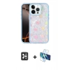 MARSİLYAN™- iPhone 16 Pro Max Kılıf Odak Prime - Siyah 3D Antistatik Cam Ekran Koruyucu + PVD Metal Kamera Lens - SH