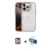 MARSİLYAN™- iPhone 16 Pro Max Kılıf Odak Prime - Siyah 3D Antistatik Cam Ekran Koruyucu + PVD Metal Kamera Lens - GS