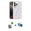 MARSİLYAN™- iPhone 16 Pro Max Kılıf Odak Prime - Siyah 3D Antistatik Cam Ekran Koruyucu + Raze Metal Kamera Lens - SH