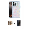 MARSİLYAN™- iPhone 16 Pro Max Kılıf Odak Prime - Siyah 3D Antistatik Hayalet Cam Ekran Koruyucu + Pers Alüminyum Kamera Lens - CLTM