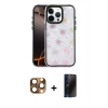 MARSİLYAN™- iPhone 16 Pro Max Kılıf Odak Prime - Siyah 3D Antistatik Hayalet Cam Ekran Koruyucu + Pers Alüminyum Kamera Lens - CLTM
