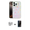 MARSİLYAN™- iPhone 16 Pro Max Kılıf Odak Prime - Siyah 3D Antistatik Hayalet Cam Ekran Koruyucu + Pers Alüminyum Kamera Lens - GS