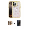 MARSİLYAN™- iPhone 16 Pro Max Kılıf Odak Prime - Siyah 3D Antistatik Hayalet Cam Ekran Koruyucu + Pers Alüminyum Kamera Lens - CLTM