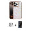 MARSİLYAN™- iPhone 16 Pro Max Kılıf Odak Prime - Siyah 3D Antistatik Hayalet Cam Ekran Koruyucu + Pers Alüminyum Kamera Lens - GS